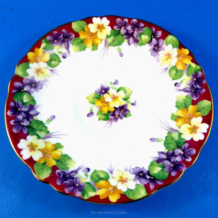 パラゴン　パープルバイオレット＆イエロープリムローズ　カップ&ソーサー