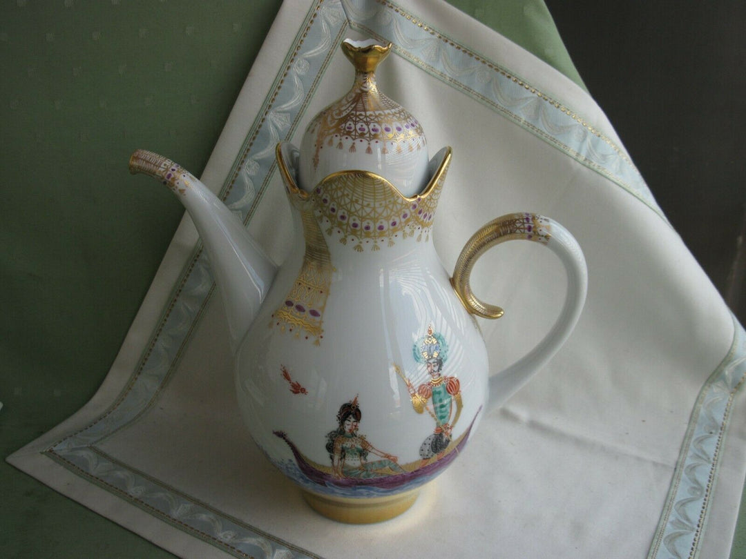 Schöne große Meissen Kaffee-Kanne in Dekor 1001 Nacht