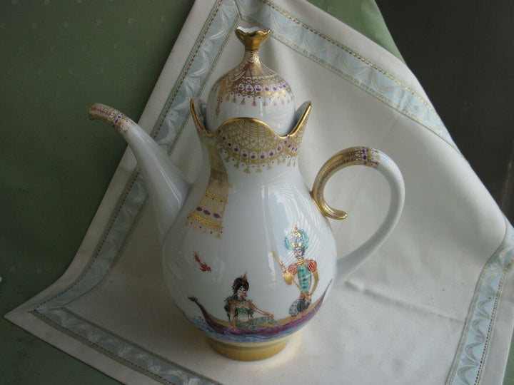 Schöne große Meissen Kaffee-Kanne in Dekor 1001 Nacht
