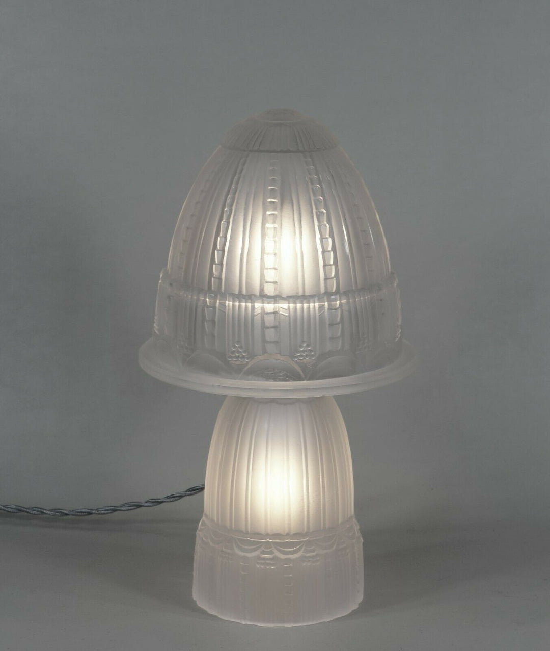 ミューラー兄弟：フランス　アールデコ調　マッシュルーム型ランプ　1930年