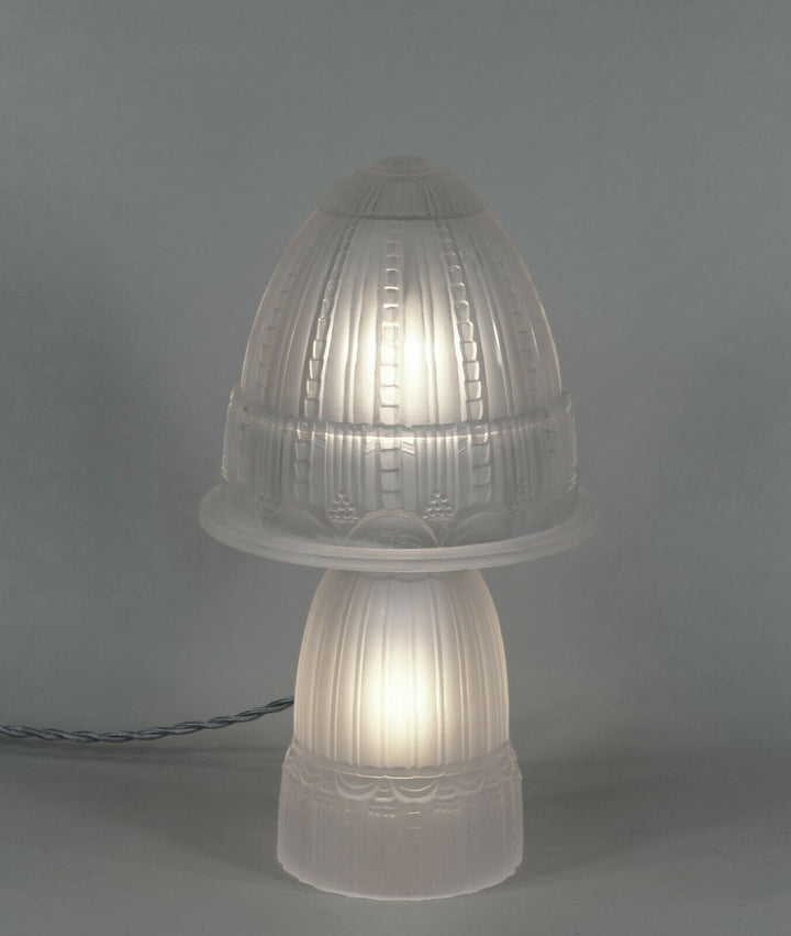 ミューラー兄弟：フランス　アールデコ調　マッシュルーム型ランプ　1930年