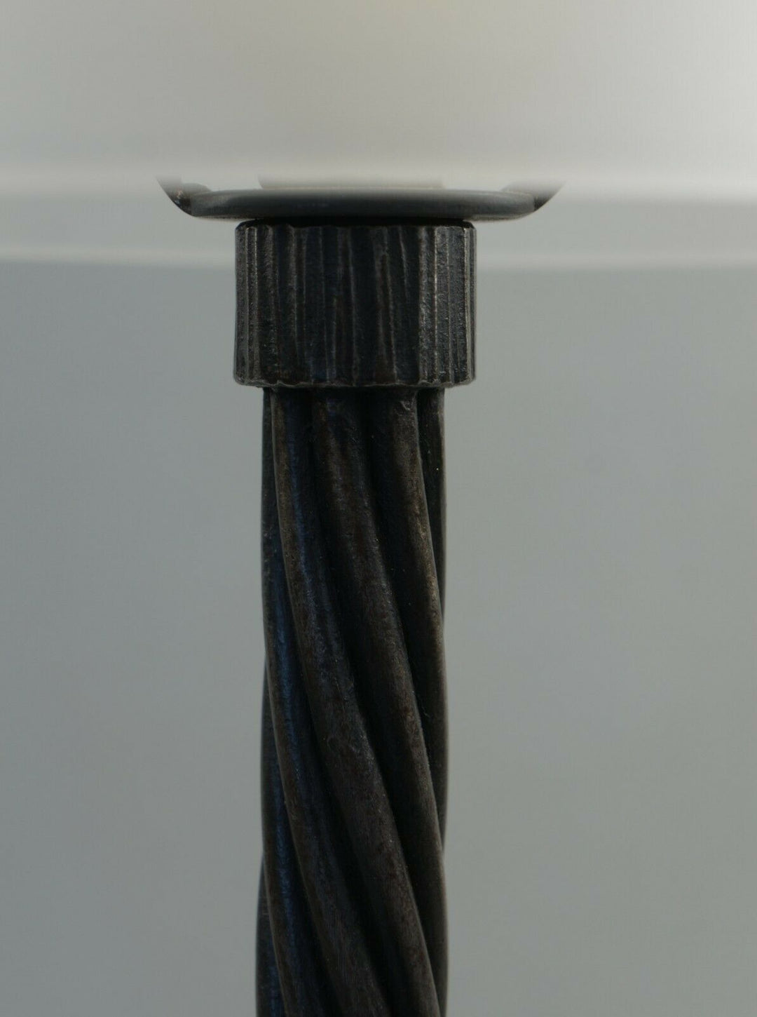 FOURNET & SCHNEIDER : FRENCH 1930 ART DECO LAMP . fer forgé HF France muller era