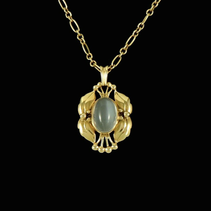Georg Jensen. 18k Gold Millenium Year Pendant with Moonstone - Heritage 2000