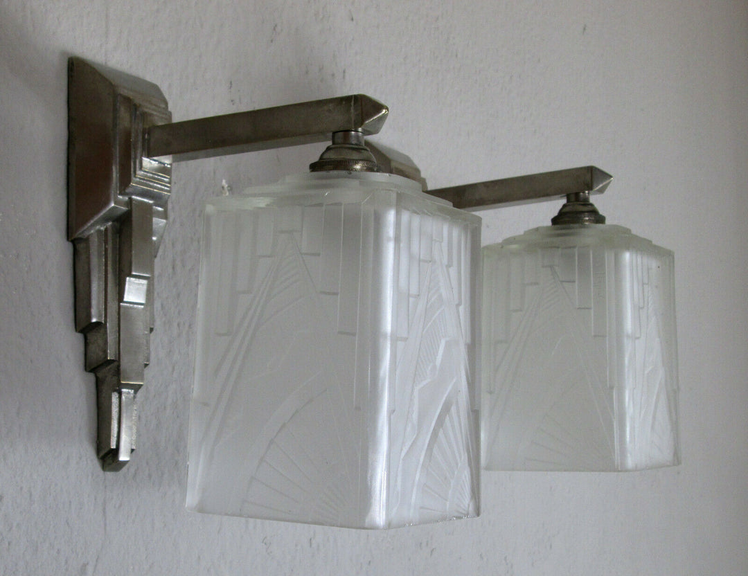 PAIR OF FRENCH ART DECO SCONCES 1925 - SIGNED: DES HANOTS