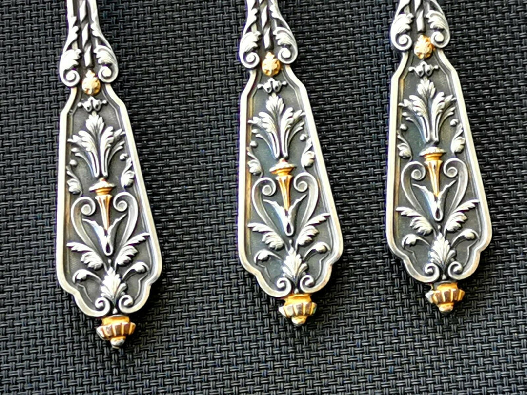 Puiforcat Solid Silver Vermeil Renaissance François 1er 12 Spoons The Desser