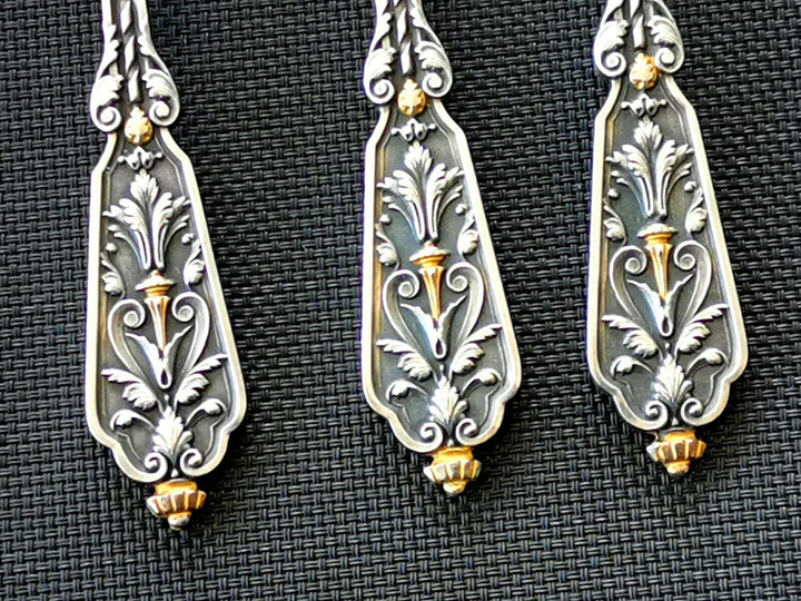 Puiforcat Solid Silver Vermeil Renaissance François 1er 12 Spoons The Desser