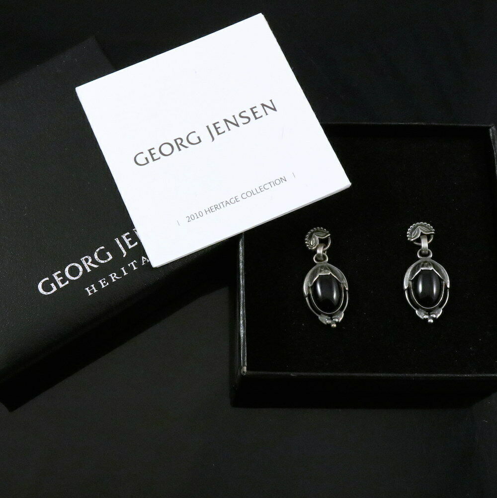 ジョージジェンセン(Georg Jensen)　シルバーイヤリング　ブラックアゲート　2010年