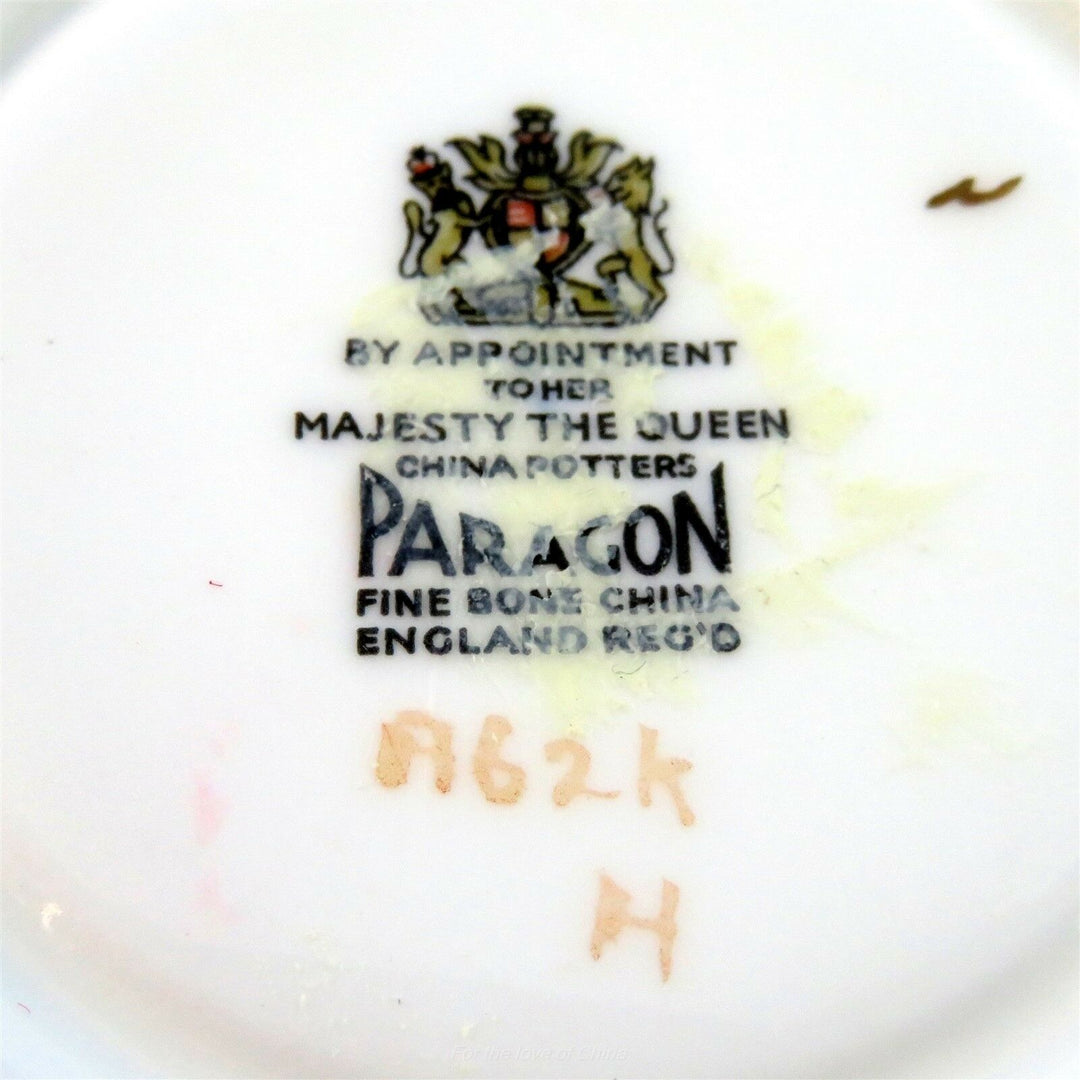 パラゴン　ピンクローズとモーニンググローリー　カップ&ソーサー