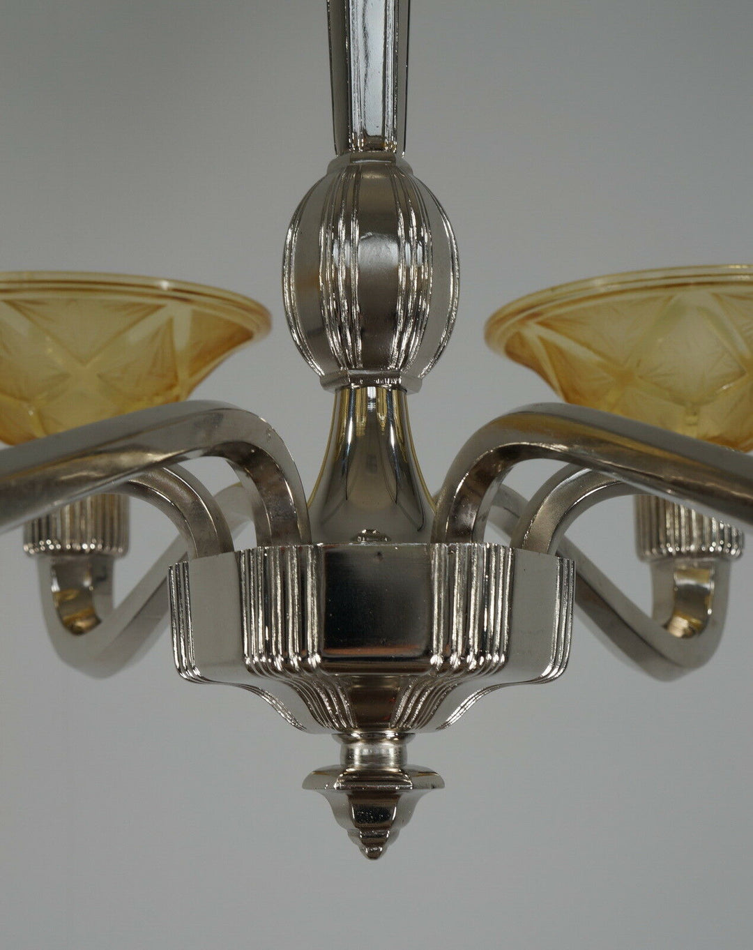 HANOTS : FRENCH 1930 ART DECO CHANDELIER .......... lustre lamp lampe muller era