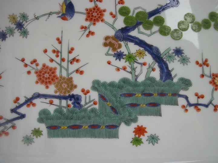 Schönes großes Meissen Tablett in Dekor Indisches Astmuster, drei Freunde