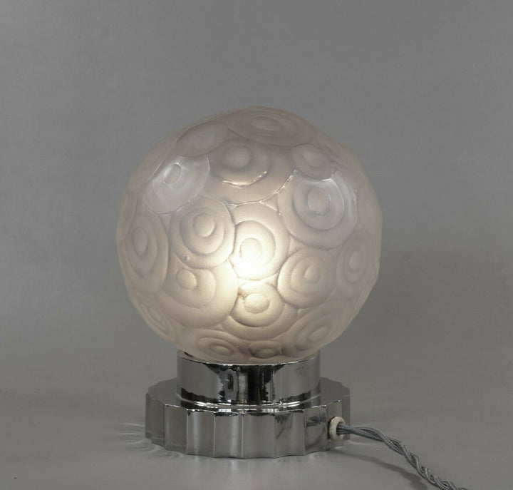 SABINO : FRENCH ART DECO LAMP 1930 .... bronze globe muller daum era 1925 France