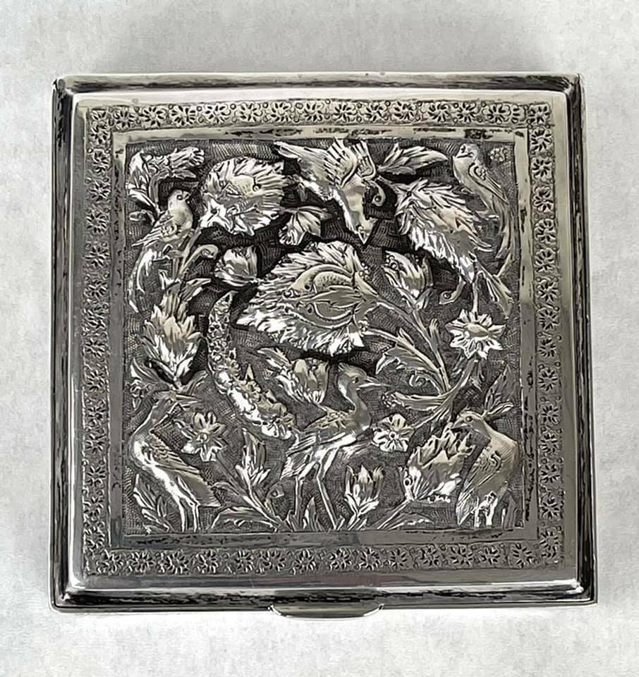 Antique Persian Sterling Silver Splendid Box Fabulous Decor