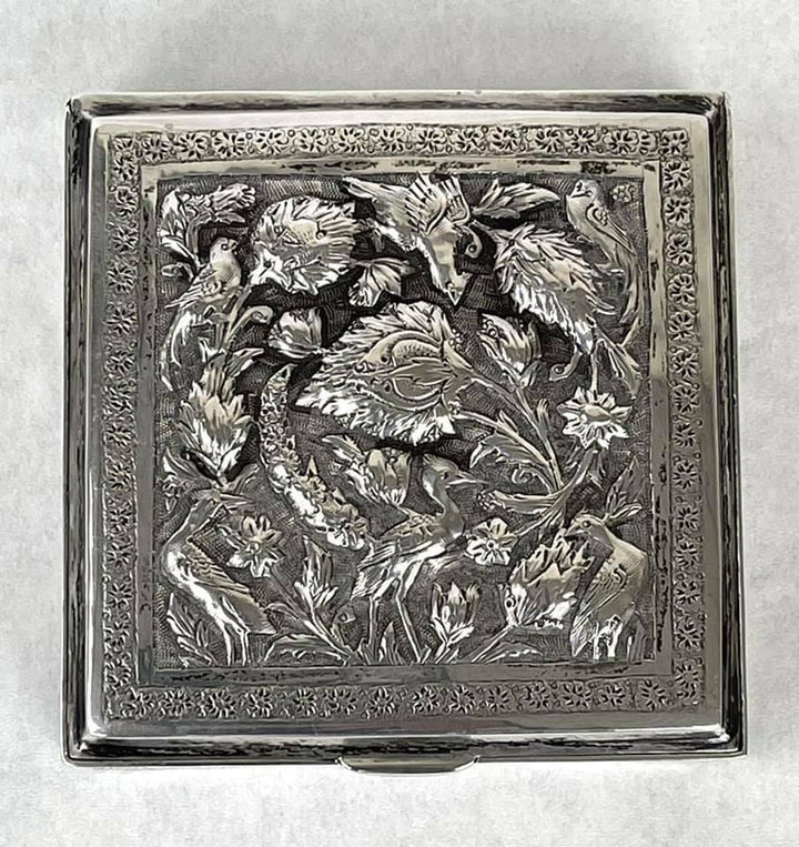 Antique Persian Sterling Silver Splendid Box Fabulous Decor