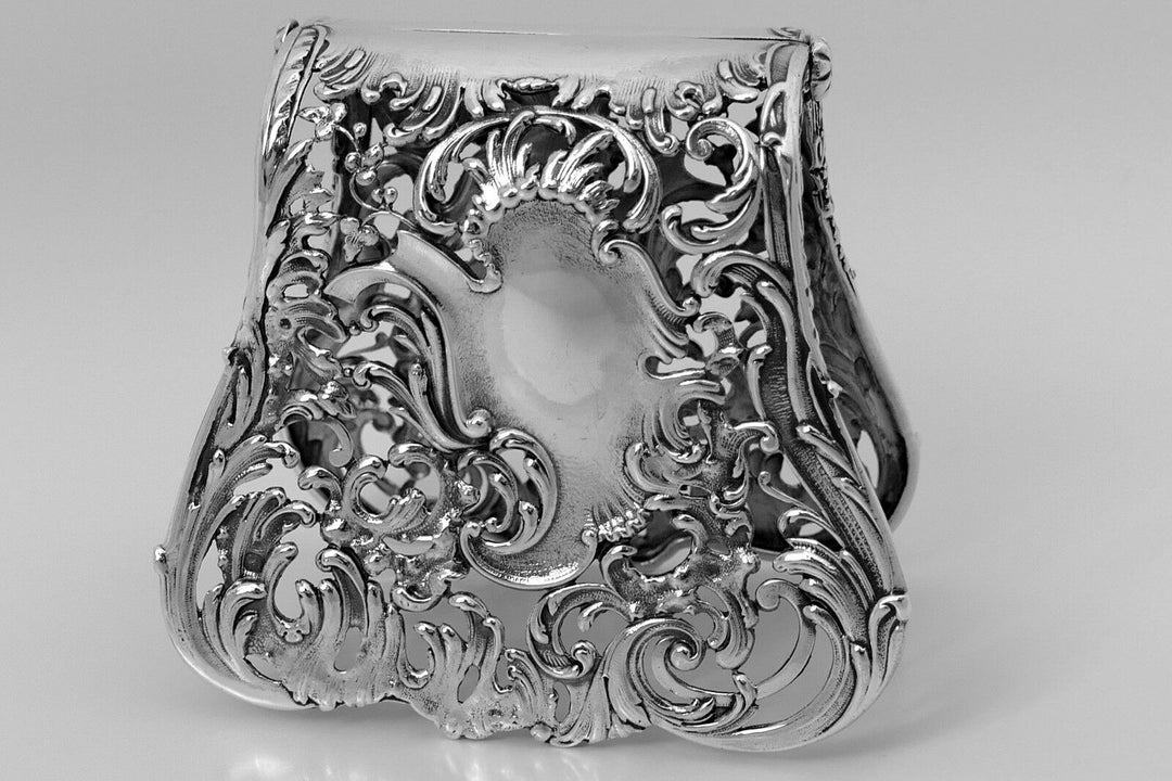 Debain French All Sterling Silver Asparagus, Sandwiches Grip, Art Nouveau