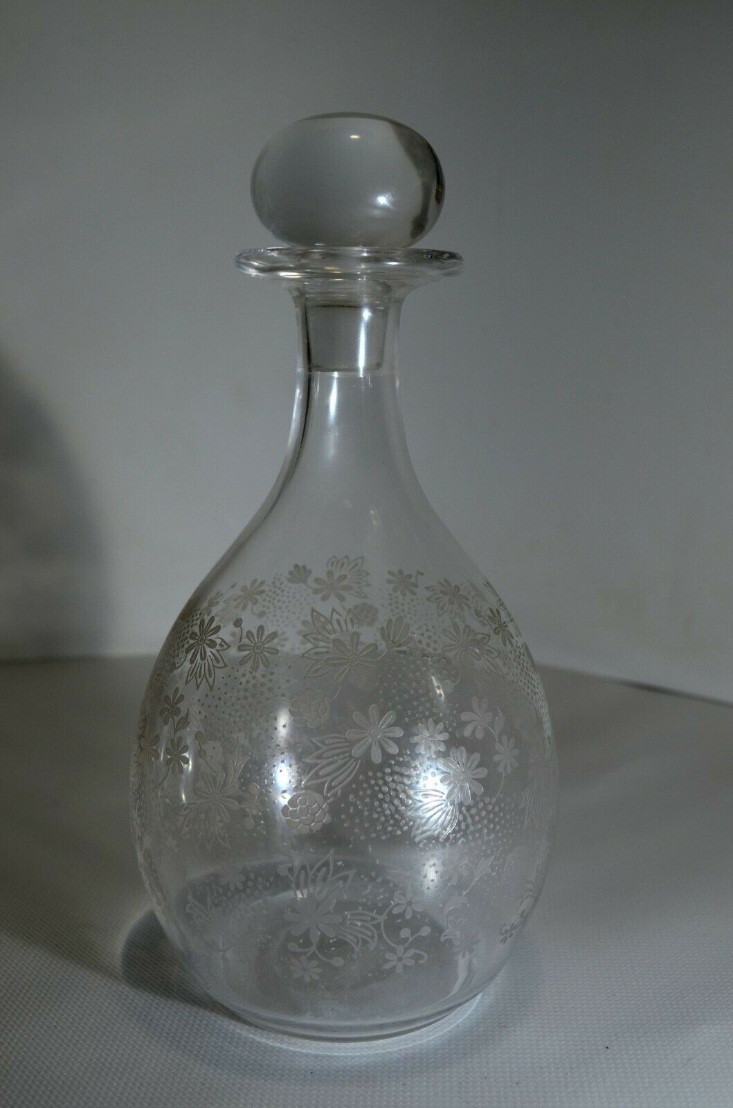 Rare Carafe Crystal Baccarat Engraved Signed Mod. Elizabeth 1942, Vgc ,