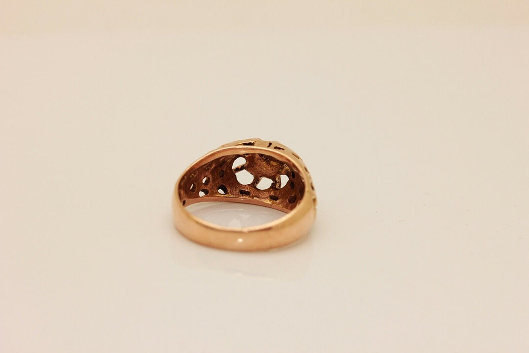 オリジナル 12K ナチュラルダイヤモンド ローズカットダイヤモンドのリング