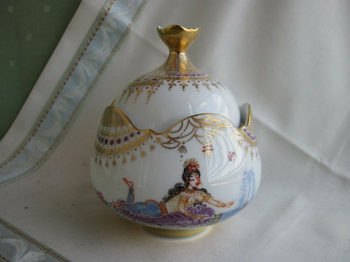Schöne Meissen Zuckerdose in Dekor 1001 Nacht