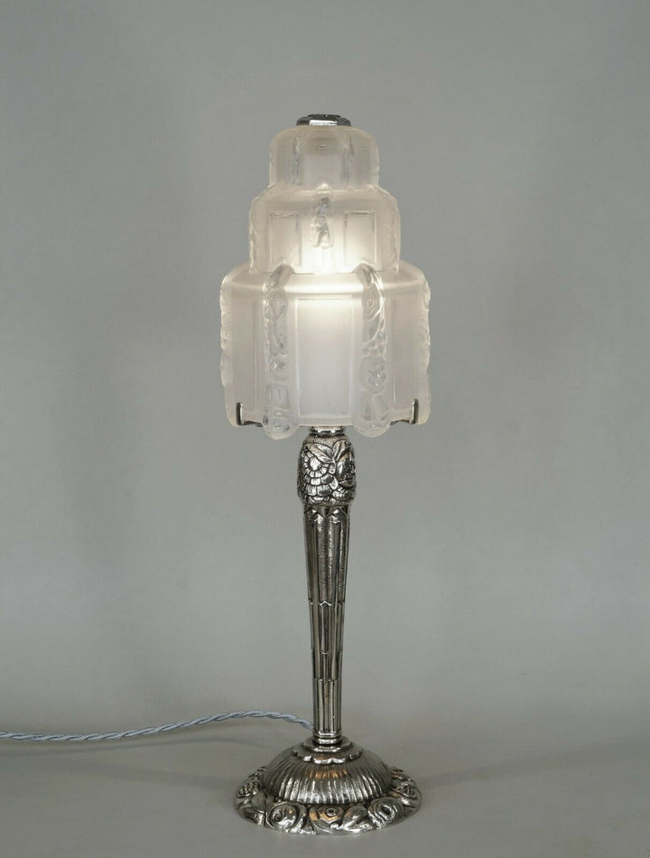 SABINO : large French 1930 art deco lamp ........... muller daum era 1925 France