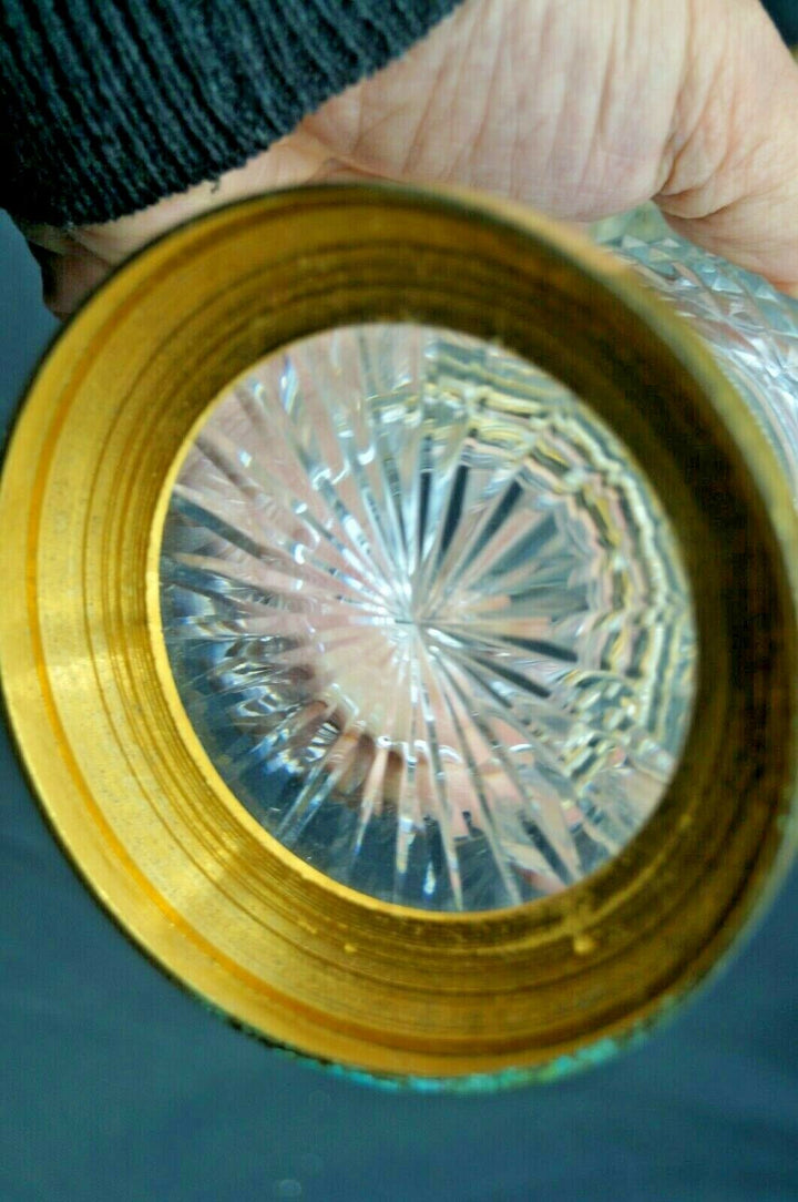 SUPERBE VASE MEDICIS CRISTAL et CERCLAGE BRONZE Baccarat - St.Louis !