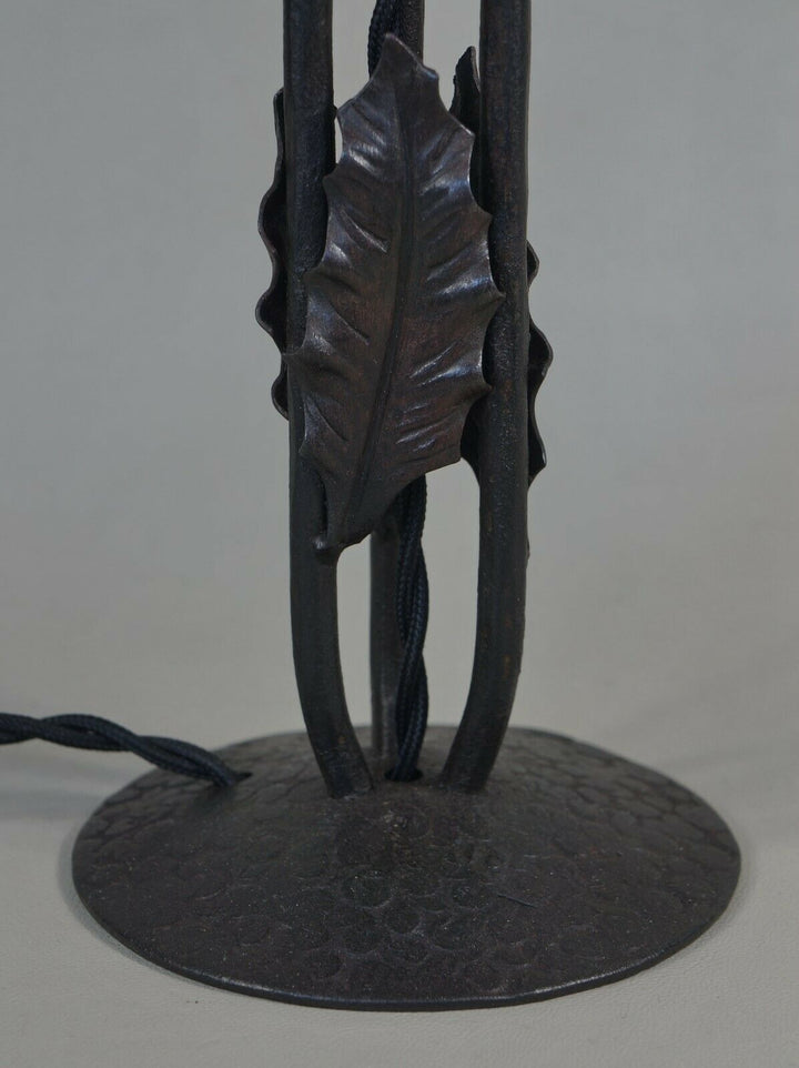 MULLER FRERES : FRENCH 1930 ART DECO LAMP . wrought iron .......... 1925 France