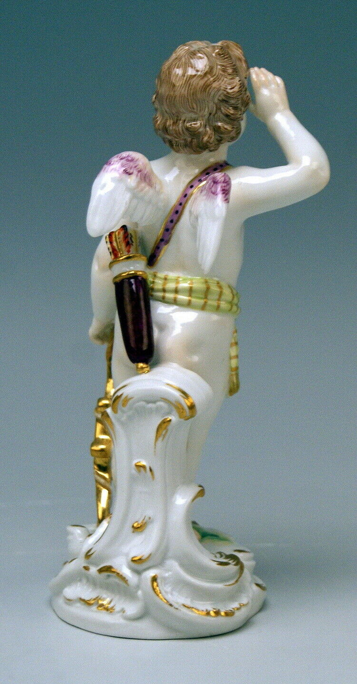 邁森 MEISSEN マイセン FIGUR AMORETTE AMOR CHERUB SALUTING A. RINGLER NR:O173 UM 1870