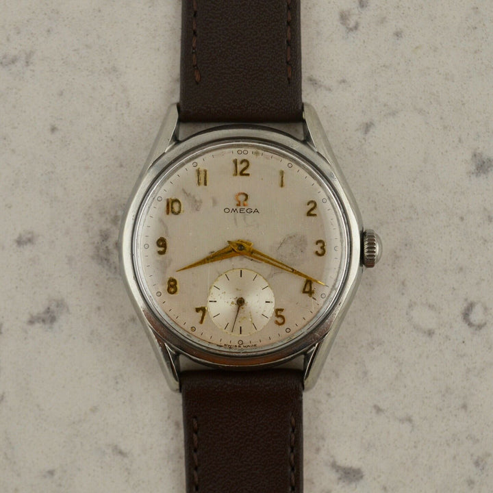 C.1954 ヴィンテージ オメガ ジャンボ カラトラバ腕時計 Cal. Ω 266 型番CK 2791-2 スチール製