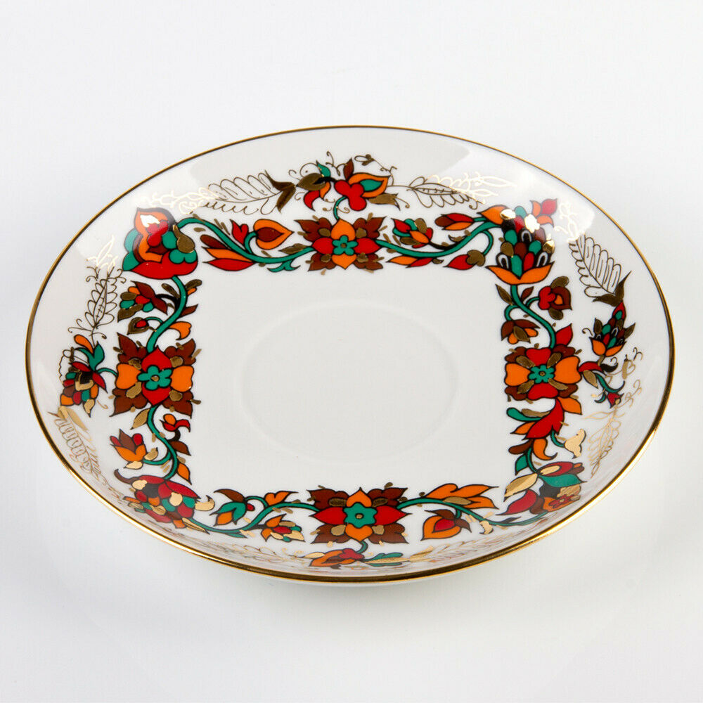 Red Rooster TeaCup & Saucer Imperial Porcelain Lomonosov Bone China
