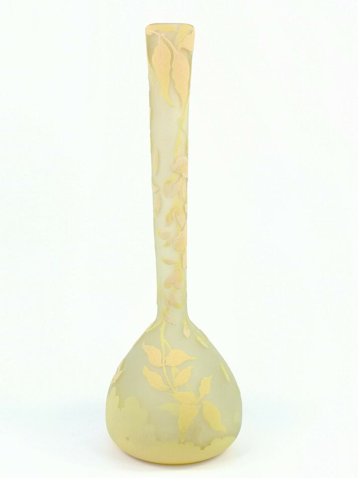エミールガレ　藤の花のバンジョー型大型花瓶約40CM