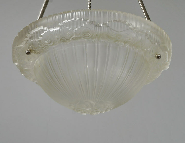 LELEU : FRENCH 1925 ART DECO CHANDELIER ......... 1930 pendant lamp lampe JEHEL