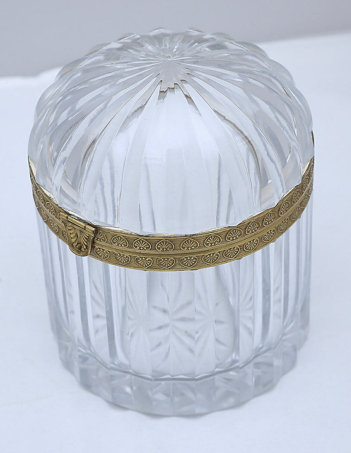 FRENCH CRYSTAL AND BRONZE BOX