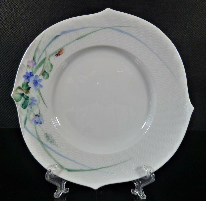Meissen 3 tlg. Wellenspiel Relief Waldflora mit Insekten Mokkagedeck 1. Wahl