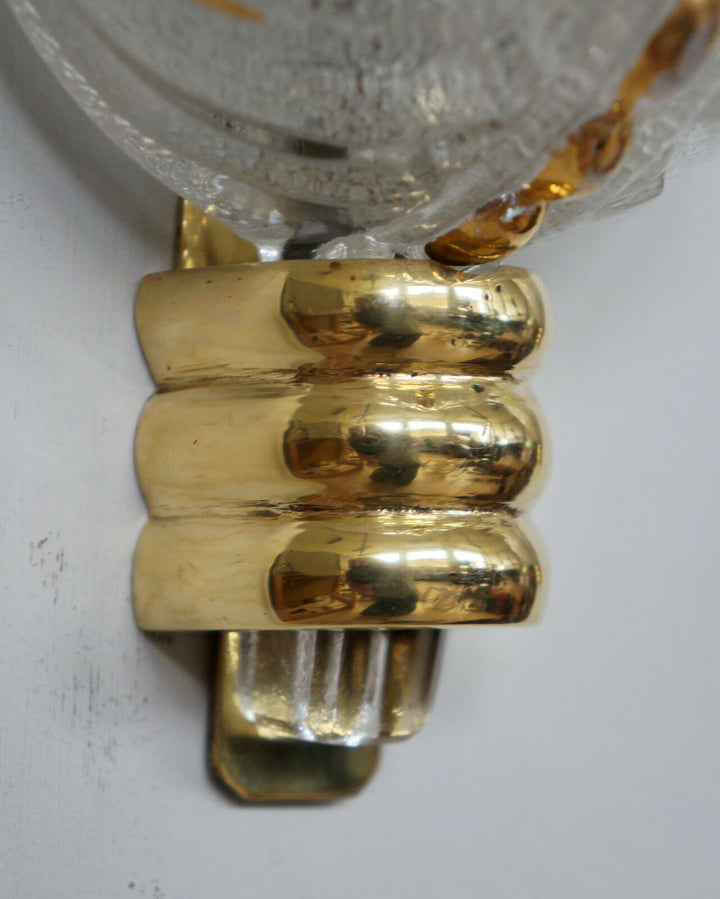 PETITOT : PAIR OF FRENCH ART DECO WALL SCONCES . lights . Gauthier EJG Ezan 1930