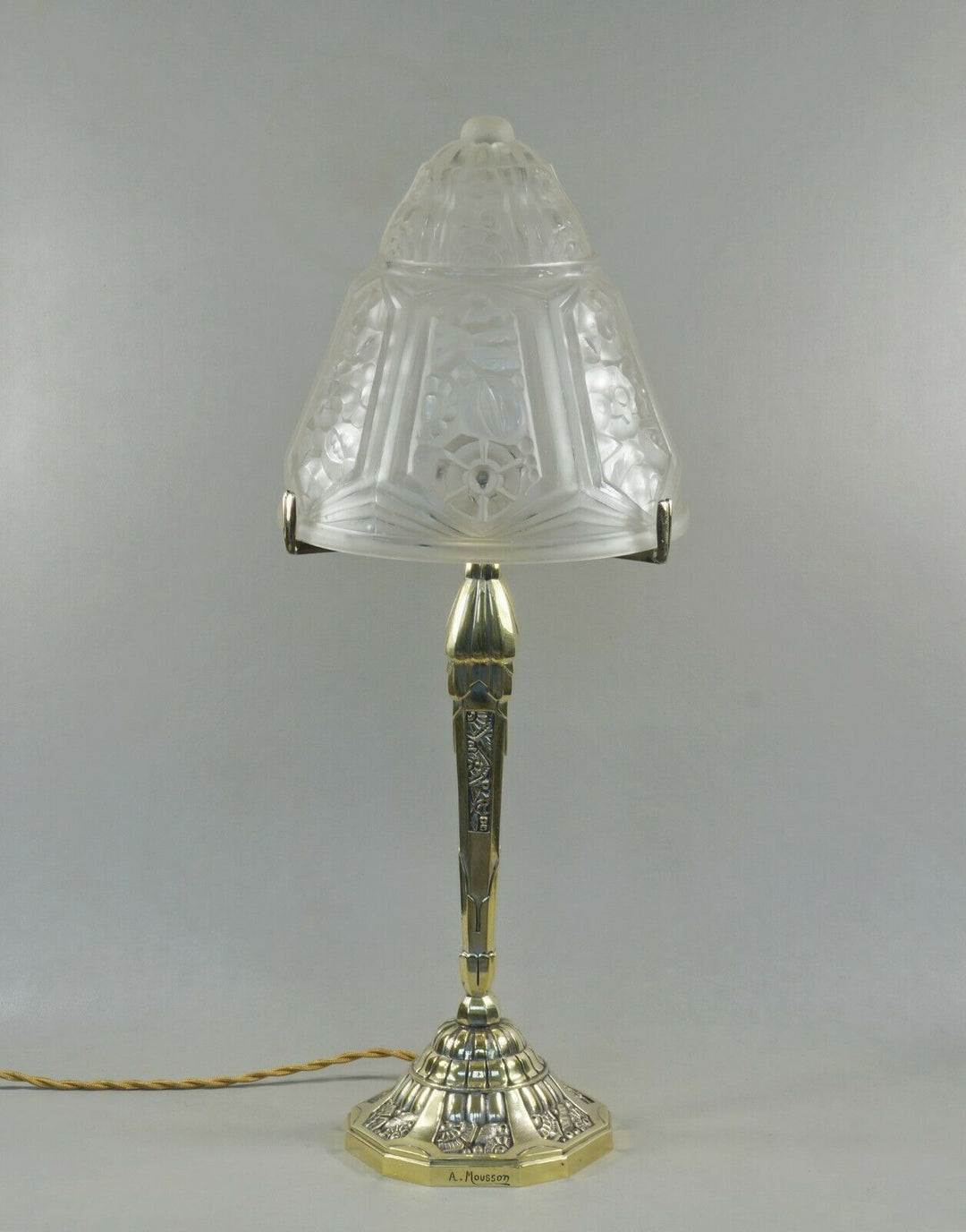 ムーソン　 大きなアールデコランプ　フランス製　アノー