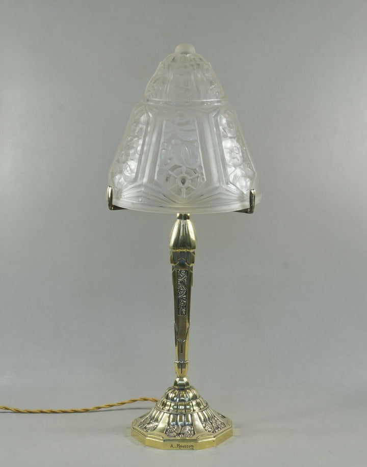 ムーソン　 大きなアールデコランプ　フランス製　アノー