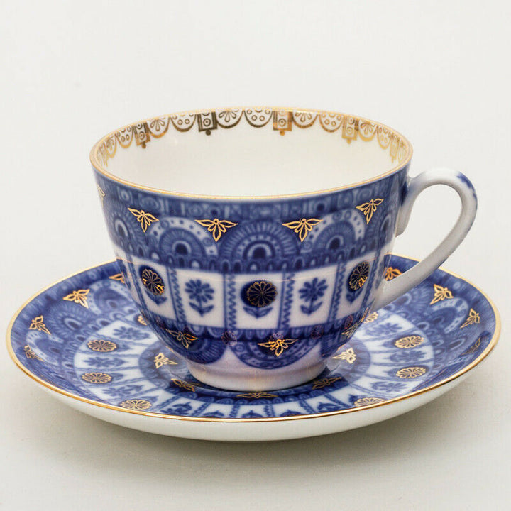 Little Arches Teacup w/ Saucer by Imperial Porcelain Russian Lomonosov LFZ IFZ
