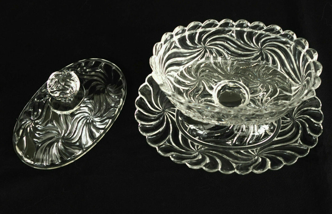 Baccarat Crystal Confiturier Drageoir Signed