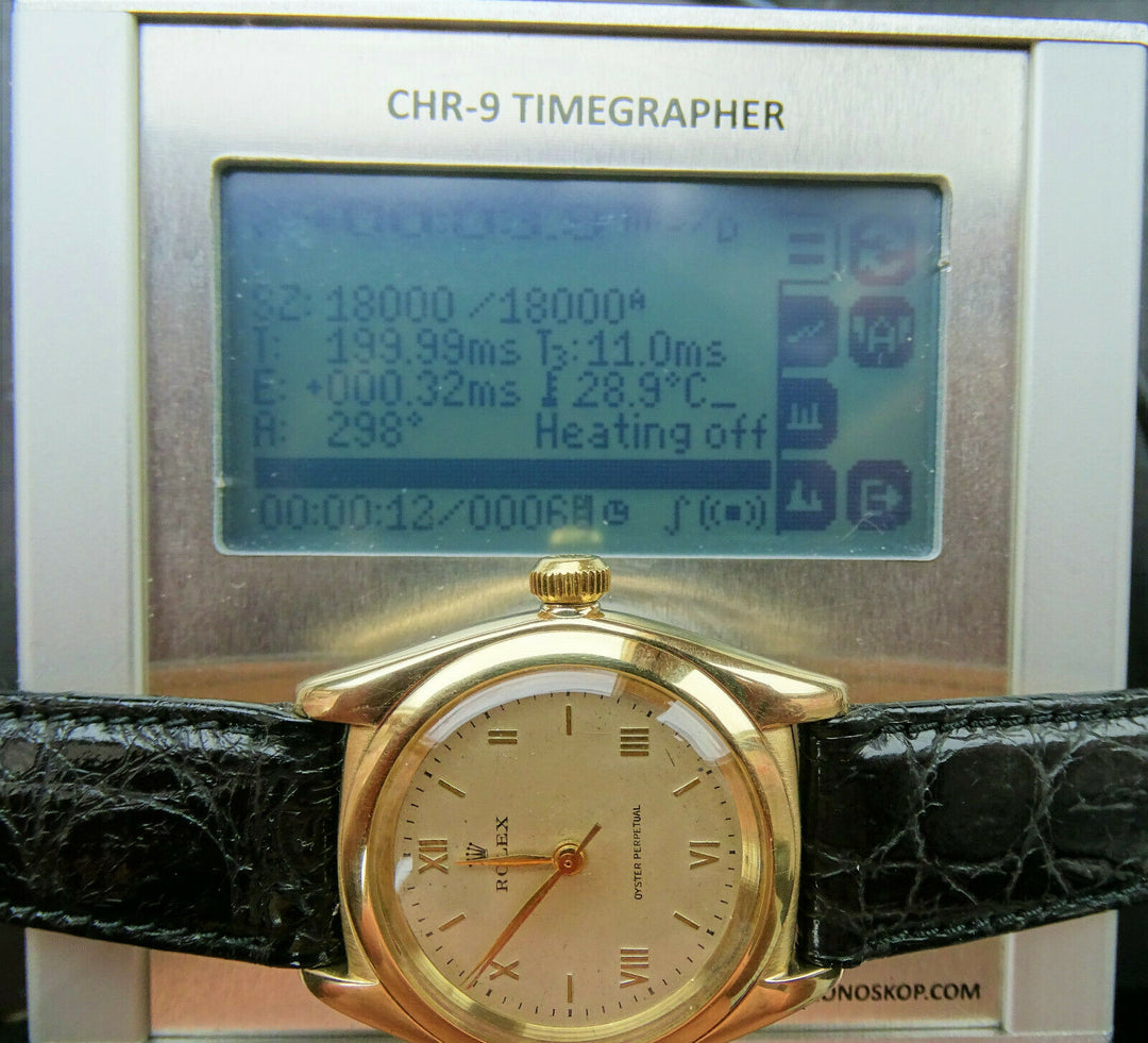 ♛ Rolex Oyster Bubble Back 3131 Yellow Gold 14K 585 Automatic Chronometer 1948