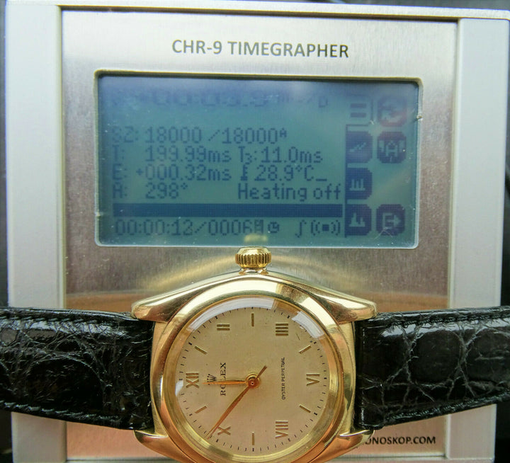 ♛ Rolex Oyster Bubble Back 3131 Yellow Gold 14K 585 Automatic Chronometer 1948