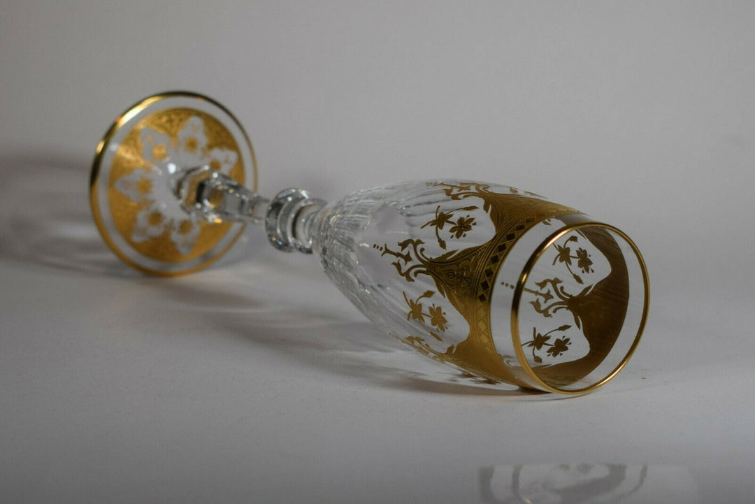 Baccarat Prestige Gold Crystal Champagne Flute