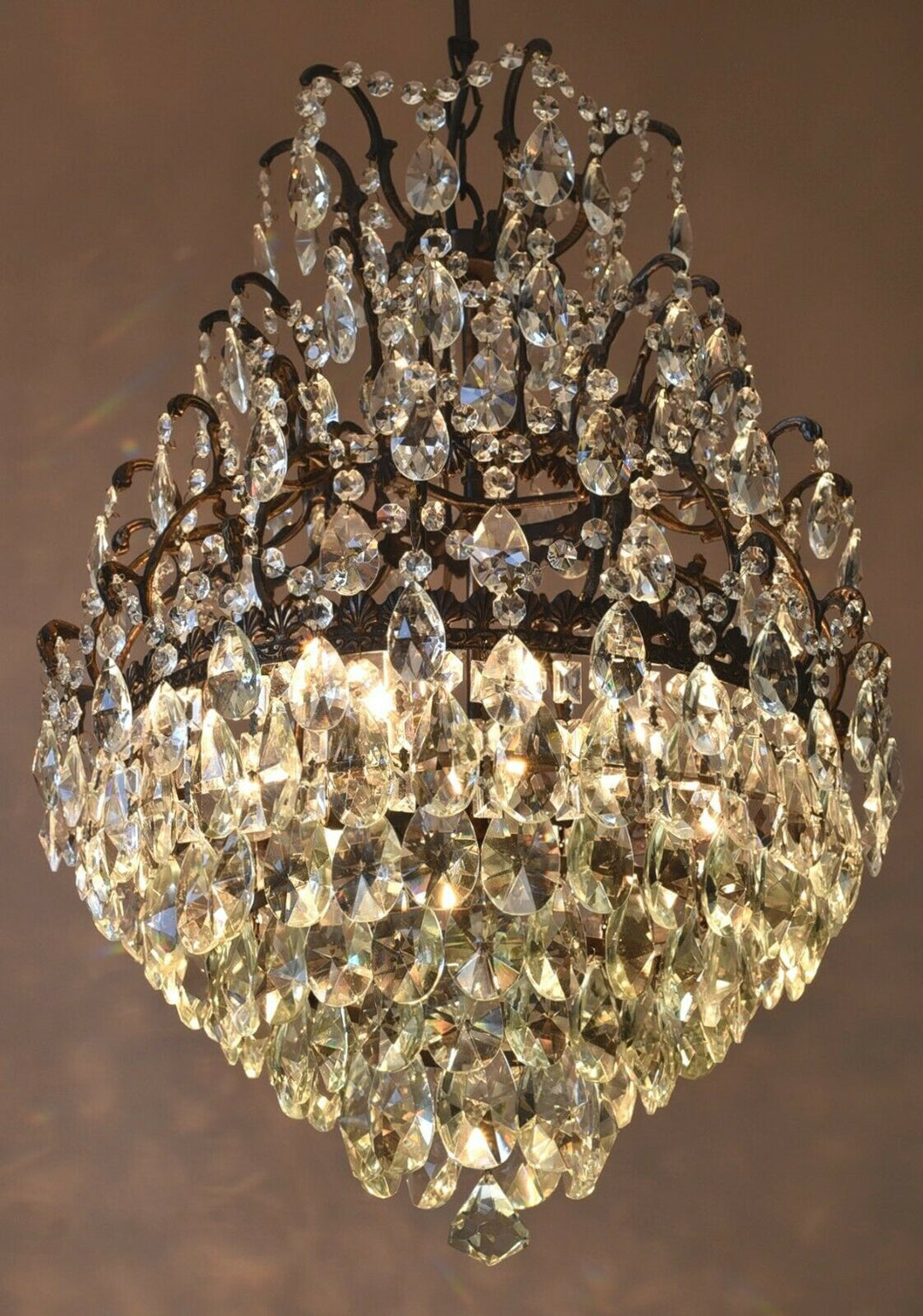Opulent French Style Vintage Crystal Chandelier Antique Lighting Home Light Lamp