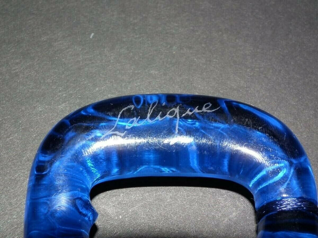 Rene Lalique Electric Blue Glass 'Grenouilles' Pendant