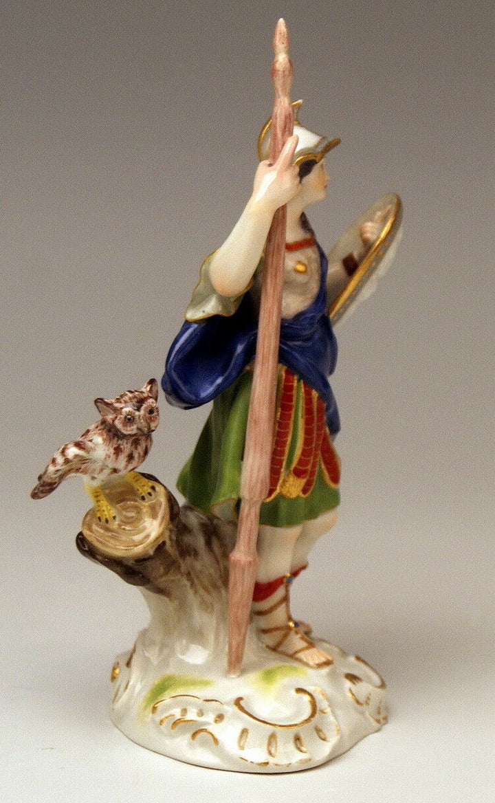 MEISSEN FIGUR ANTIKE GÖTTIN MINERVA ALLEGORIE DES KRIEGES UND DER WEISHEIT 1860