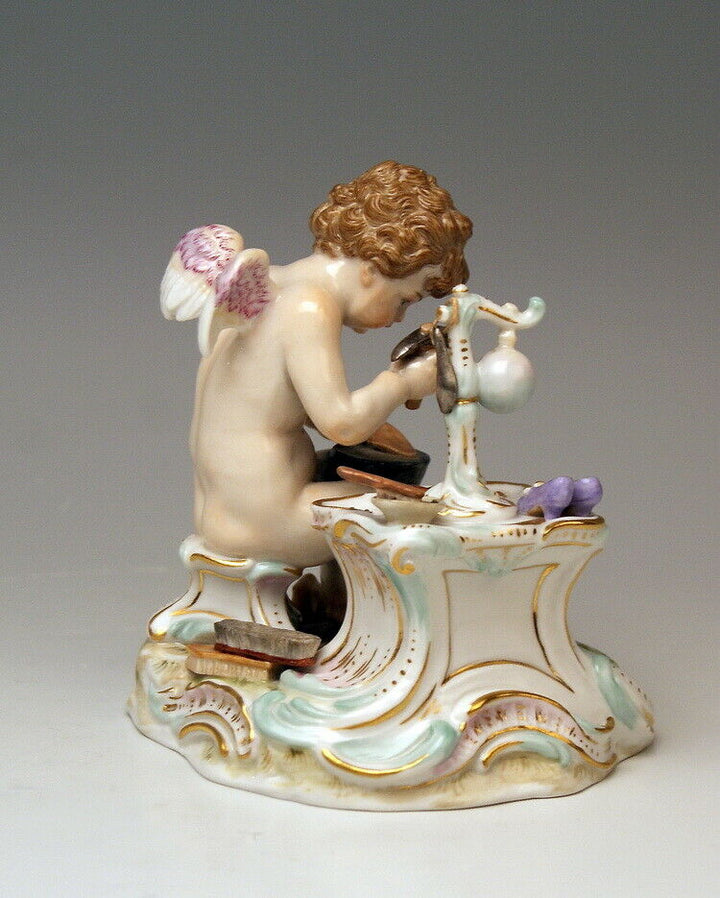 邁森 MEISSEN マイセン FIGUR AMOR SCHUSTER CHERUB SHOEMAKER A. RINGLER MNR:0166 UM 1900