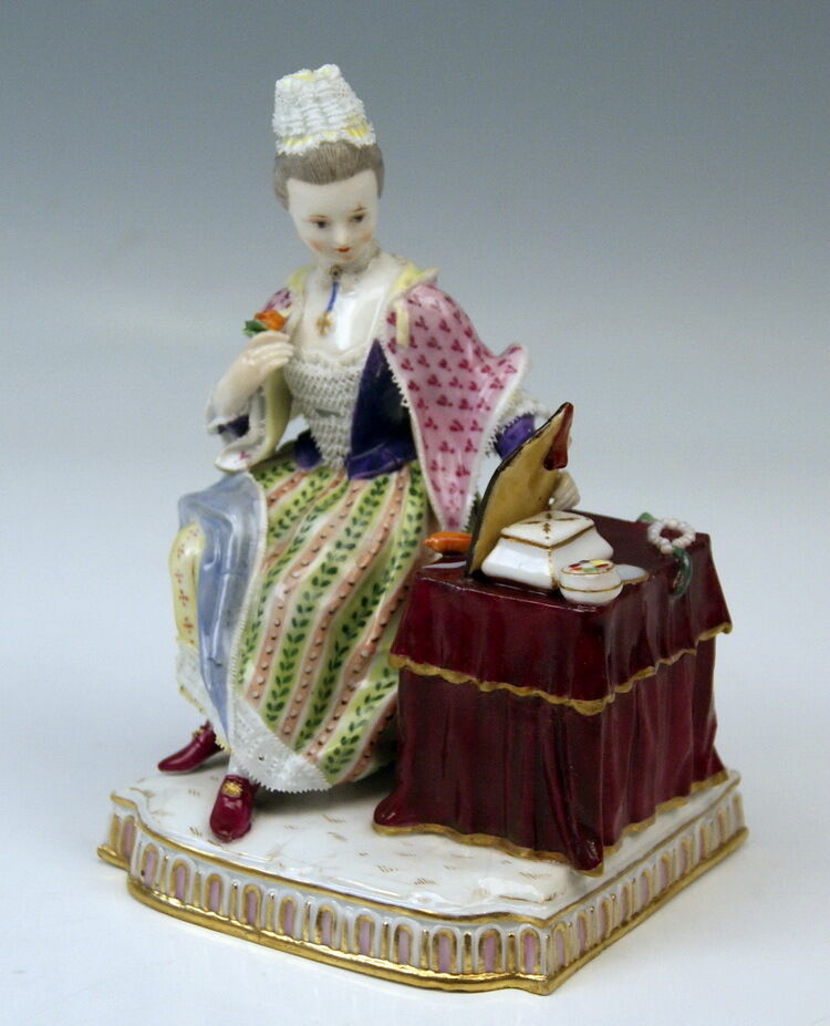邁森 MEISSEN マイセン FIGUR 5 SINNE DER GESICHTSSINN THE SIGHT MNR: E5 UM 1850 TOP