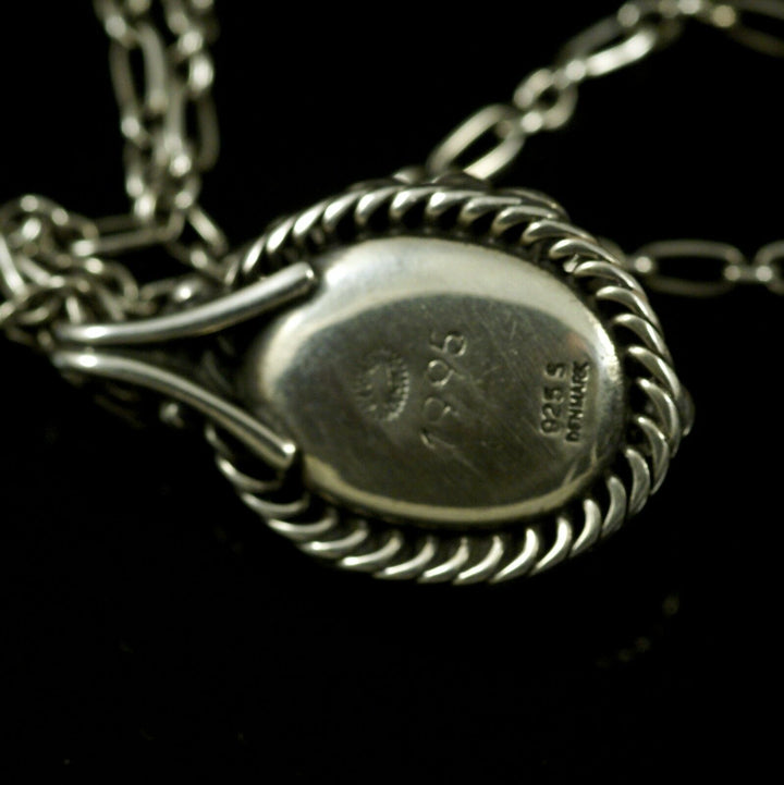 Georg Jensen Sterling Silver Pendant of the Year 1995 with Amber - Heritage