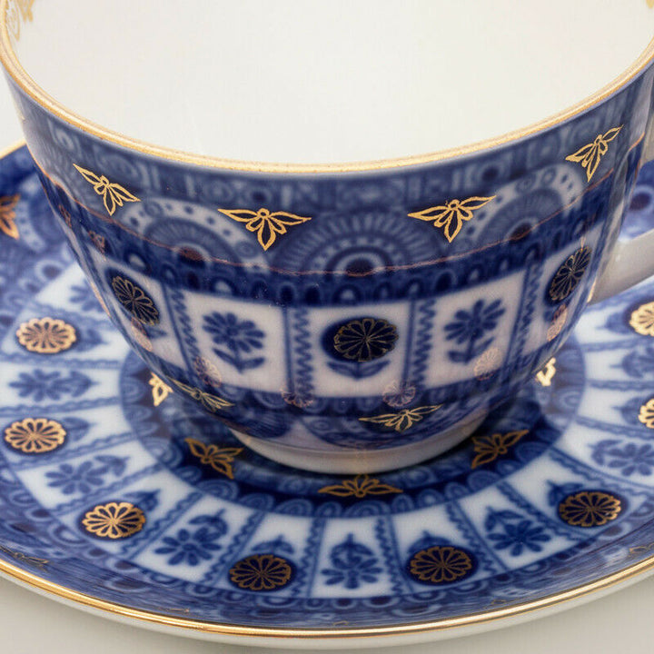 Little Arches Teacup w/ Saucer by Imperial Porcelain Russian Lomonosov LFZ IFZ