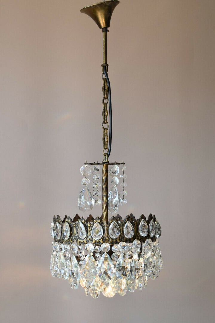 Shabby Chic Antique / Vintage Lighting Ceiling French Empire Crystal Chandelier