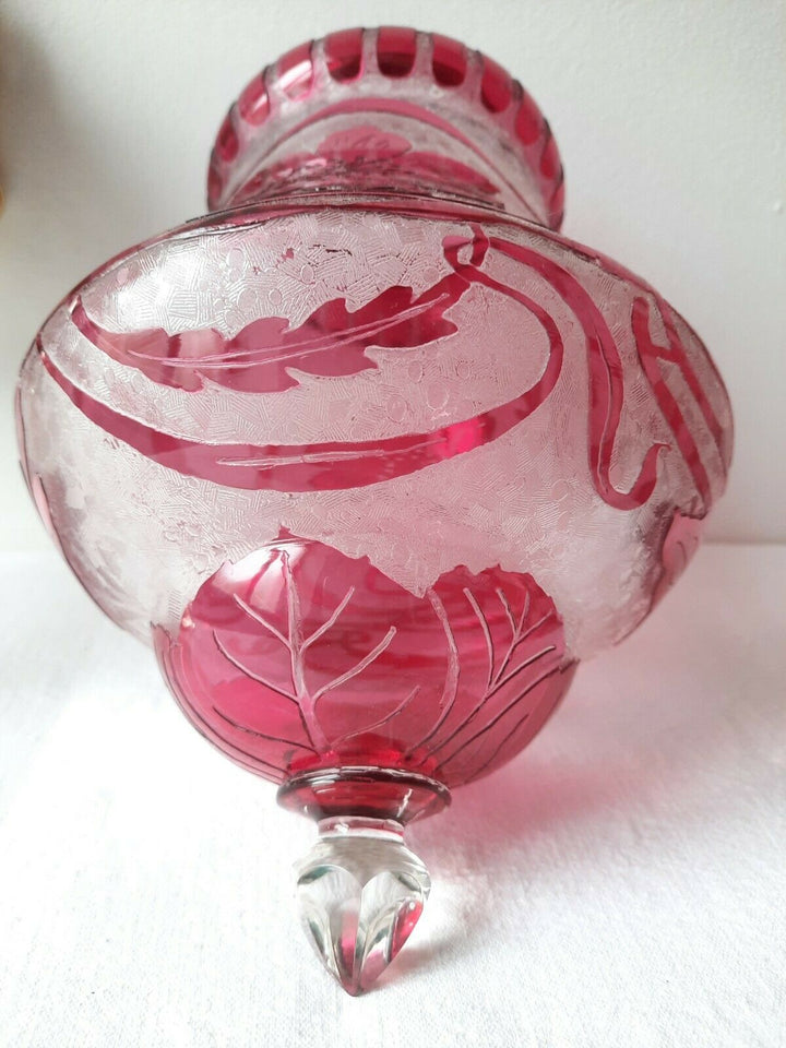 オールドバカラ　ランタン（ペンダントライト）　エグランチエ犬薔薇　希少品