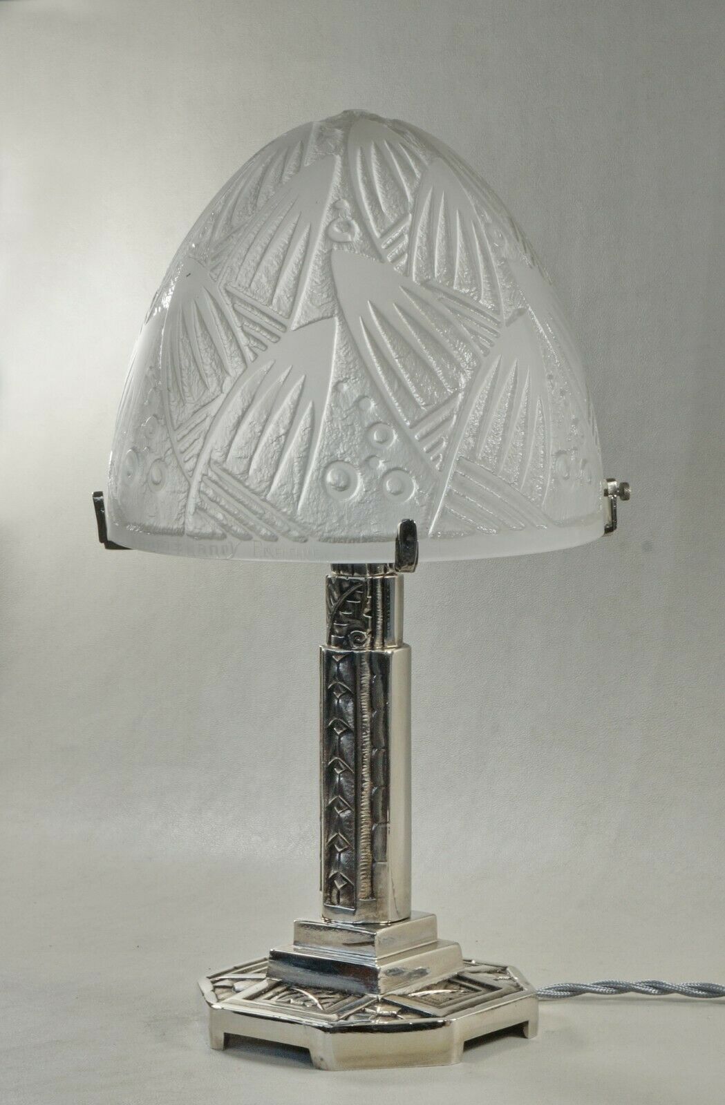MAYNADIER & DAUM: rare French 1930 art deco lamp ..... muller sabino era France