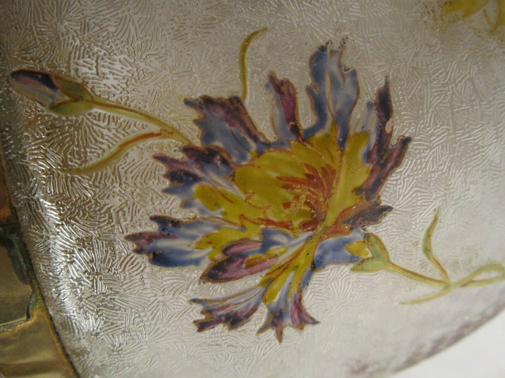 オールドバカラ　エグランチエ　アイリスの花が描かれたビスケットジャー